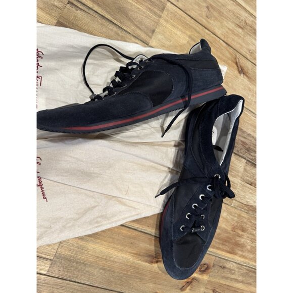 Ermenegildo Zegna Men Shoes Black/Navy Lace Up Sneaker Size 13 US Made in Italy main image 4